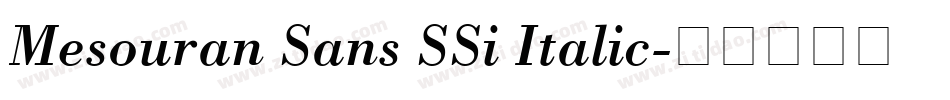 Mesouran Sans SSi Italic字体转换